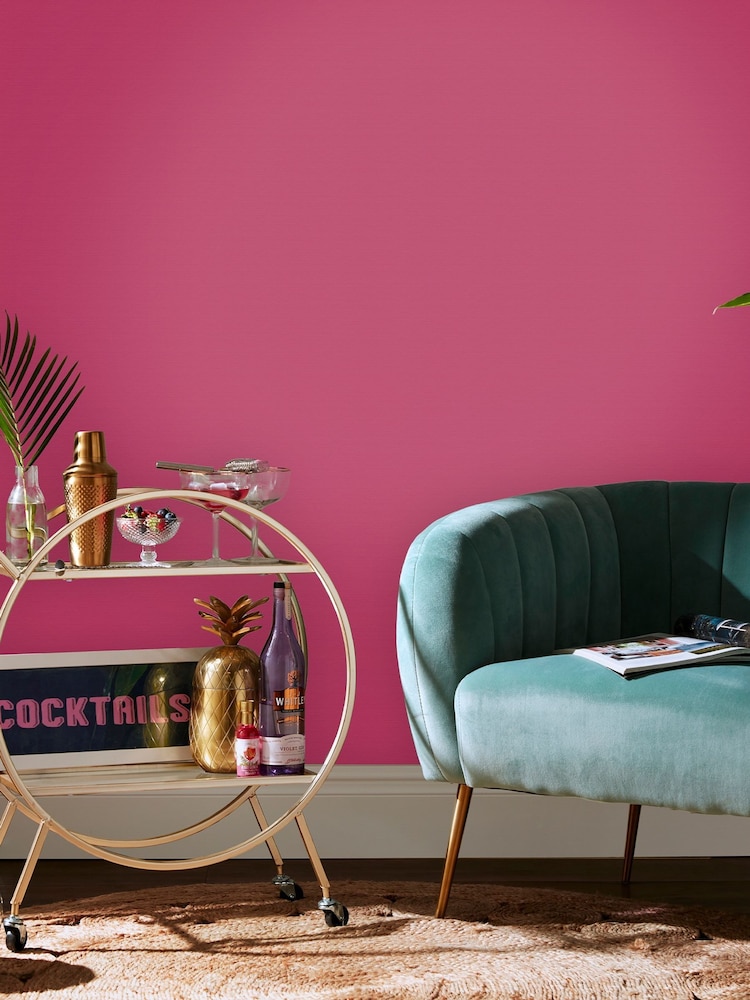 Graham & Brown Hot Pink Envy Stitch Please A4 Wallpaper Sample - Image 1 of 3