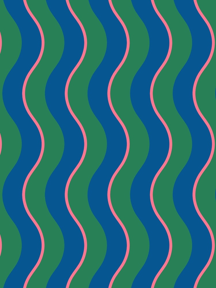 Graham & Brown Neon Nights Envy Making Waves A4 Wallpaper Sample - Image 2 of 4