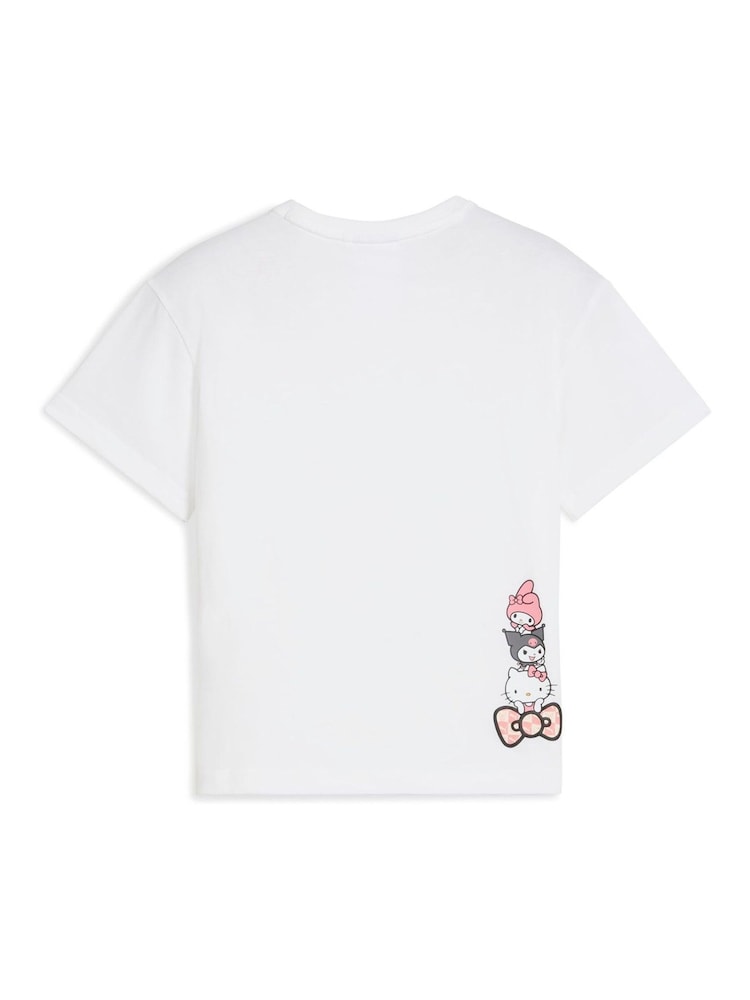Puma White X Hello Kitty And Friends Kids Relaxed Graphic T-Shirt - Image 4 of 4