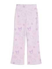 Puma Purple X Hello Kitty And Friends Kids Ribbed Flared Leggings - Image 1 of 2