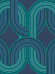 Graham & Brown Electric Blue Envy In the Loop A4 Wallpaper Sample - Image 2 of 3