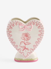 Cath Kidston Pink Heart Shaped Vase - Image 5 of 5