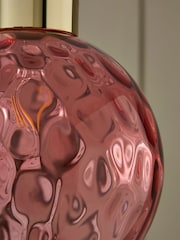 BHS Pink Dimpled Glass Ball Easyfit Ceiling Light - Image 6 of 7