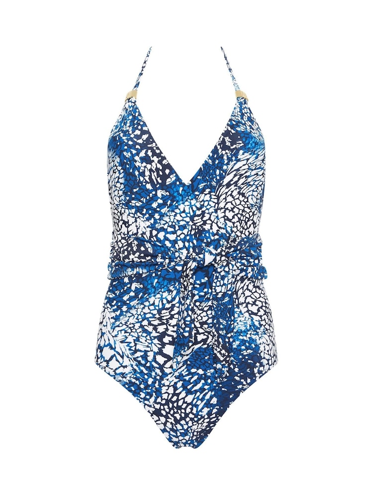 Star by Julien MacDonald Halter Printed Swimsuit - صورة 1 من 2 Star by Julien MacDonald Halter Printed Swimsuit - صورة 1 من 2