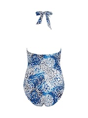 Star by Julien MacDonald Blue Halter Printed Swimsuit - Image 2 of 2