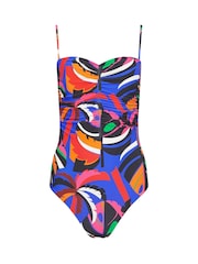 Star by Julien MacDonald Blue Printed Swimsuit - Image 1 of 2