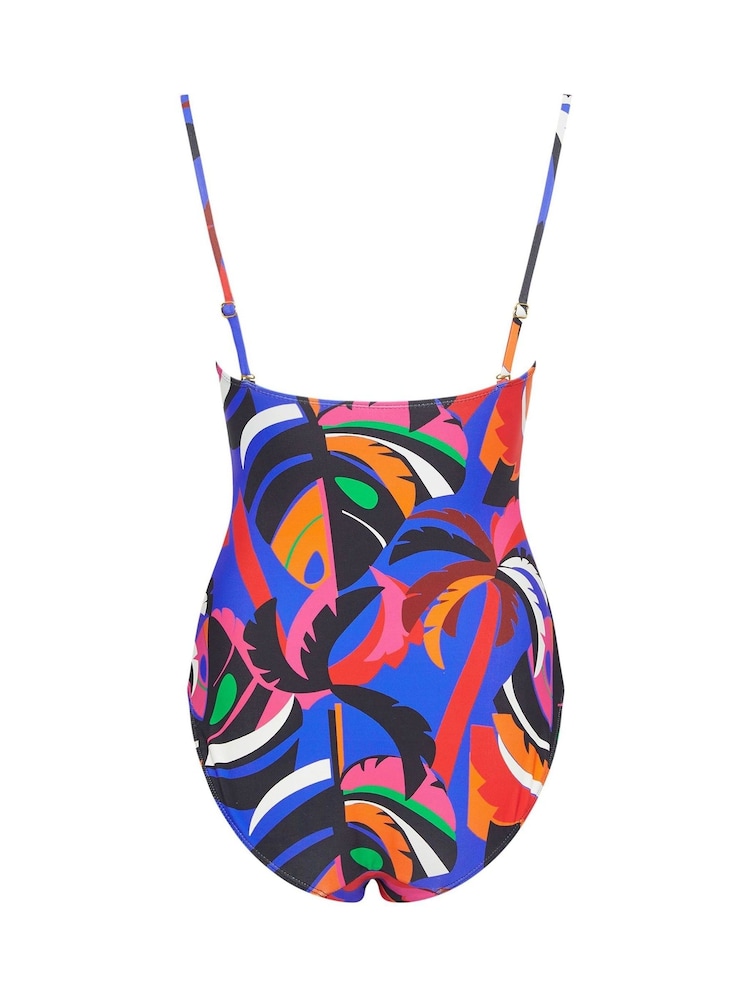Star by Julien MacDonald Blue Printed Swimsuit - Image 2 of 2