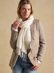Joules Ascot Cream Wrap Scarf - Image 1 of 7