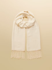 Joules Ascot Cream Wrap Scarf - Image 4 of 7