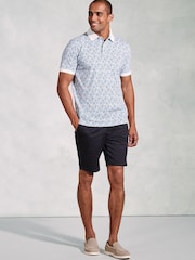 Brook Taverner Ditsy Floral Printed 100% Cotton Polo Shirt - Image 3 of 3