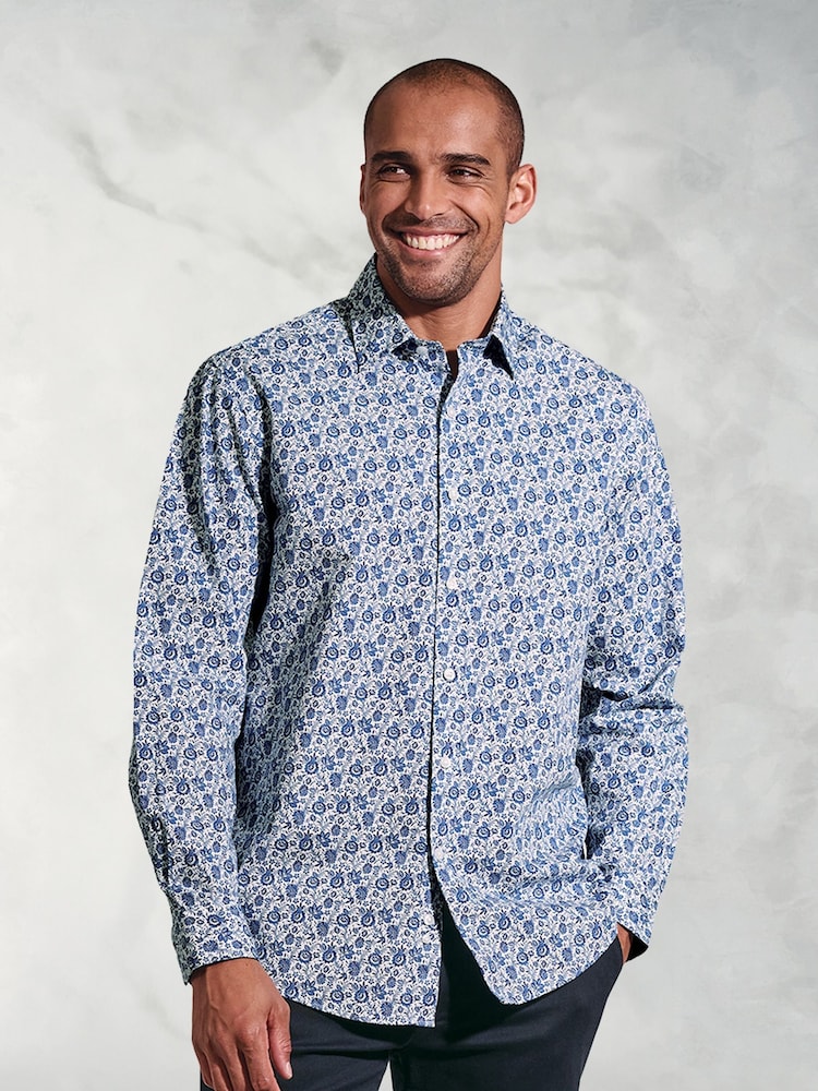 Brook Taverner Floral Print 100% Cotton Shirt - Imagen 1 de 4