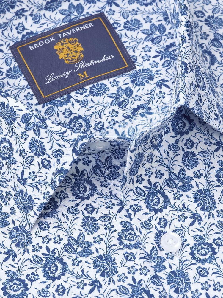 Brook Taverner Floral Print 100% Cotton Shirt - Imagen 4 de 4