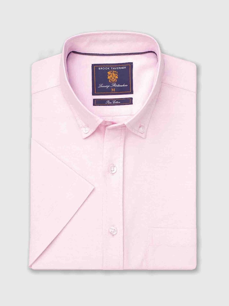 Brook Taverner Pink 100% Cotton Oxford Shirt - Image 2 of 4