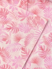 Brook Taverner Pink Botanical Print 100% Cotton Slub Shirt - Image 4 of 4
