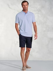 Brook Taverner Fine Striped Jersey 100% Cotton Polo Shirt - Bild 2 von 3
