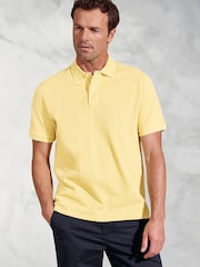 Brook Taverner Yellow Cotton Pique 100% Cotton Polo Shirt - Image 1 of 5