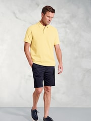 Brook Taverner Yellow Cotton Pique 100% Cotton Polo Shirt - Image 3 of 5