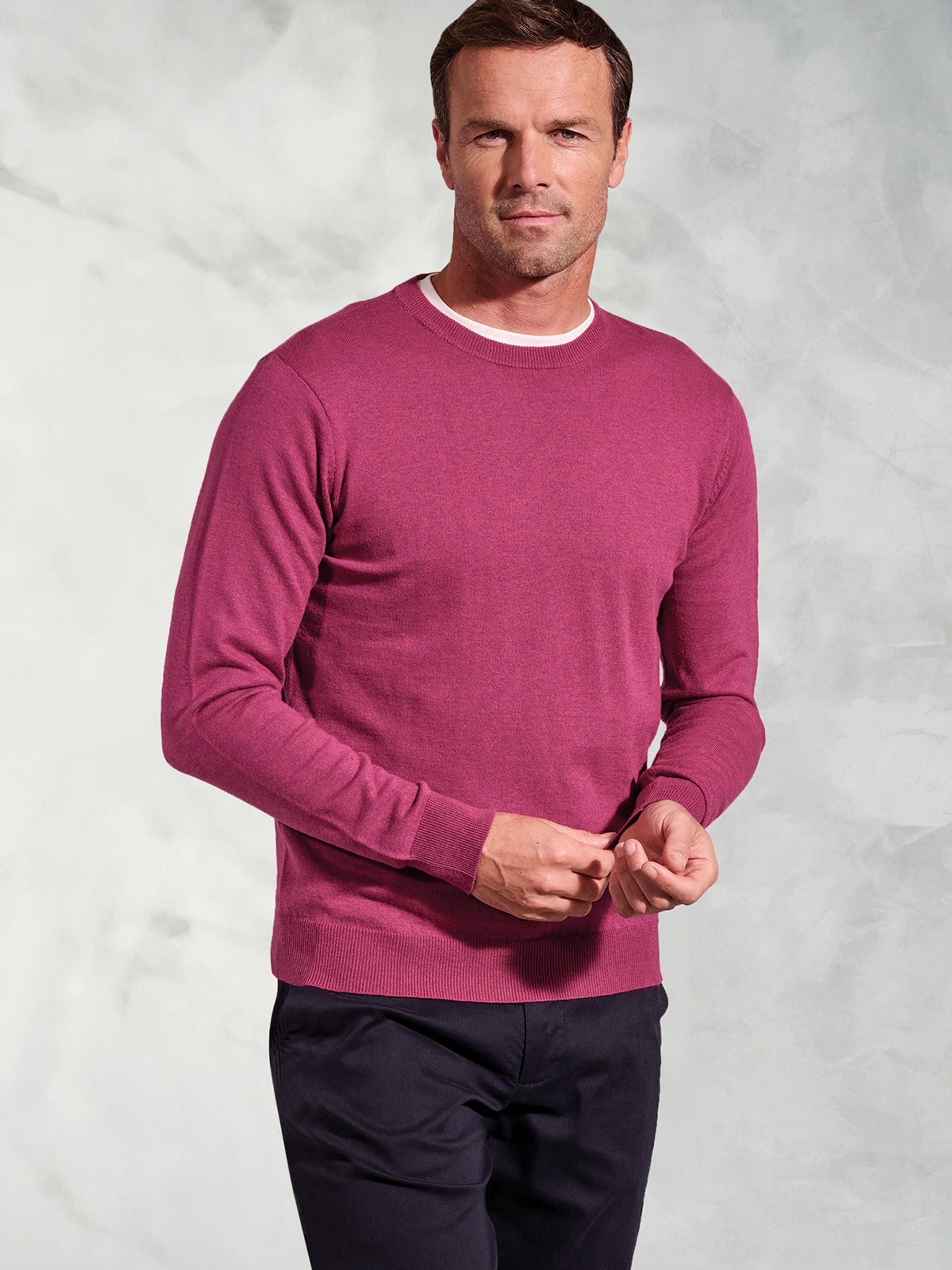 17417 Brick Red Crew Neck Jumper