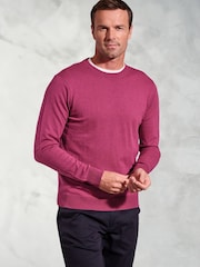 Brook Taverner Red Crew Neck Jumper - Image 1 of 3