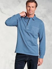 Brook Taverner Garment Dyed 100% Cotton Rugby Shirt - Image 1 of 3