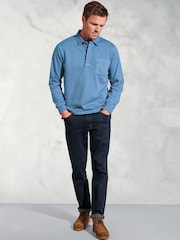Brook Taverner Garment Dyed 100% Cotton Rugby Shirt - Image 2 of 3
