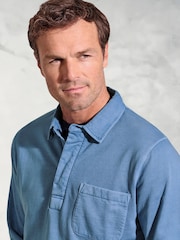 Brook Taverner Garment Dyed 100% Cotton Rugby Shirt - Image 3 of 3
