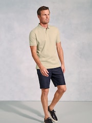 Brook Taverner 100% Cotton Brick Stitch Jacquard Polo Shirt - صورة 3 من 4