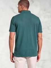 Brook Taverner Garment Dye Pique 100% Cotton Polo Shirt - صورة 2 من 4