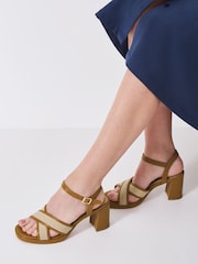 Crew Clothing Natural High Heel Sandals - Image 2 of 4