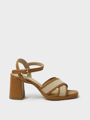 Crew Clothing Natural High Heel Sandals - Image 3 of 4