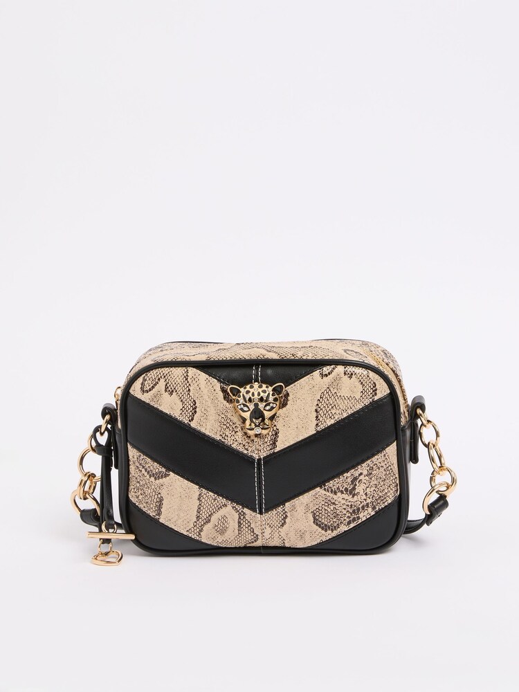 Lipsy Snake Print Boxy Cross-Body Bag - Image 7 of 7 Lipsy Snake Print Boxy Cross-Body Bag - Image 7 of 7