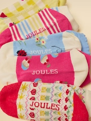 Joules Kids' Rilla Pink Yellow 5 Pack Socks - Image 3 of 3