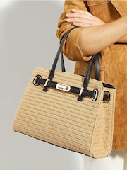 Dune London Natural Dinidefine Medium Belted Tote Bag - Image 5 of 5