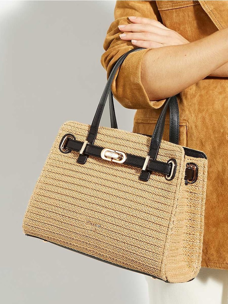 Dune London Natural Dinidefine Medium Belted Tote Bag - Image 5 of 5