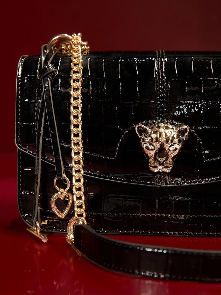 Lipsy Black Medium Chain Shoulder Bag - Image 2 of 6 Lipsy Black Medium Chain Shoulder Bag - Image 2 of 6