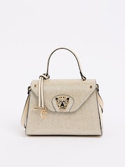 Lipsy Gold Glitter Mini Top Handle Tote Bag - Image 6 of 7