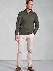Brook Taverner Green 1/4 Zip Jumper - Image 2 of 3