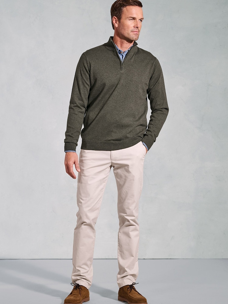 Brook Taverner Green 1/4 Zip Jumper - Image 2 of 3