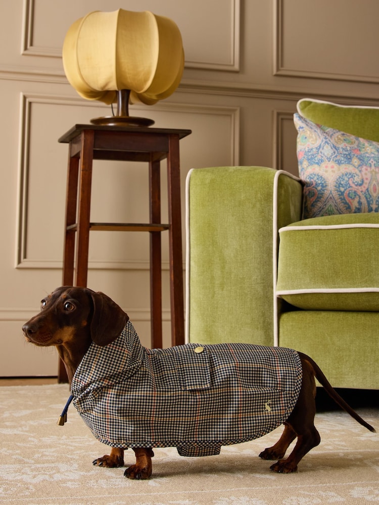Joules Brown Henson Check Packaway Jacket - Image 1 of 6