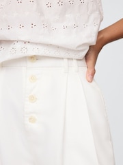 White - Gap High Waisted Pleated Trousers - Image 7 of 8