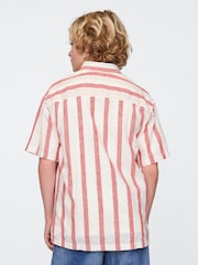 Gap White Stripe Linen-Cotton Relaxed Shirt (4-13yrs) - Image 2 of 5