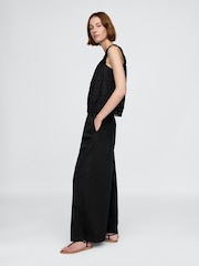 Gap Black High Waisted Pleated Trousers - Image 3 of 8