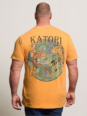 BadRhino Big & Tall 100% Cotton Acid Wash Katori T-Shirt - Imagen 2 de 8