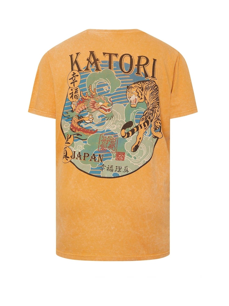 BadRhino Big & Tall 100% Cotton Acid Wash Katori T-Shirt - Imagen 8 de 8