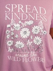 Yours Curve Pink Kindness Placement T-Shirt - Image 5 of 5