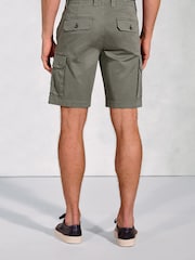 Brook Taverner Green Cotton Stretch Cargo Shorts - Image 2 of 4
