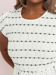Yours Curve White Cut About Smock Blouse - Image 4 of 5