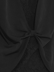 Yours Curve Black Lace Insert Scallop Vest - Image 10 of 10