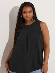 Yours Curve Black Lace Insert Scallop Vest - Image 5 of 10