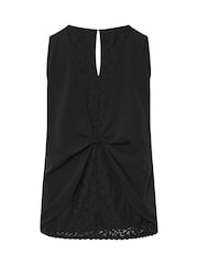 Yours Curve Black Lace Insert Scallop Vest - Image 9 of 10
